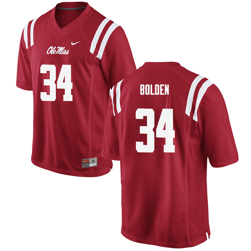 Brandon Bolden Ole Miss Rebels NCAA Men's Red #34 Stitched Limited College Football Jersey YDZ7858VD